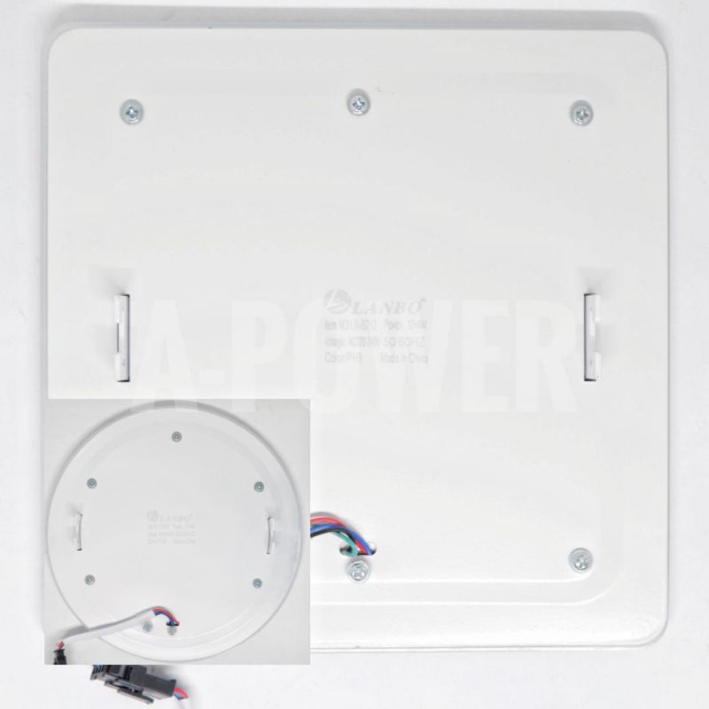 Lanbo - LED Downlight IB Inbow 12+4W Putih Biru (Kotak / Bulat)