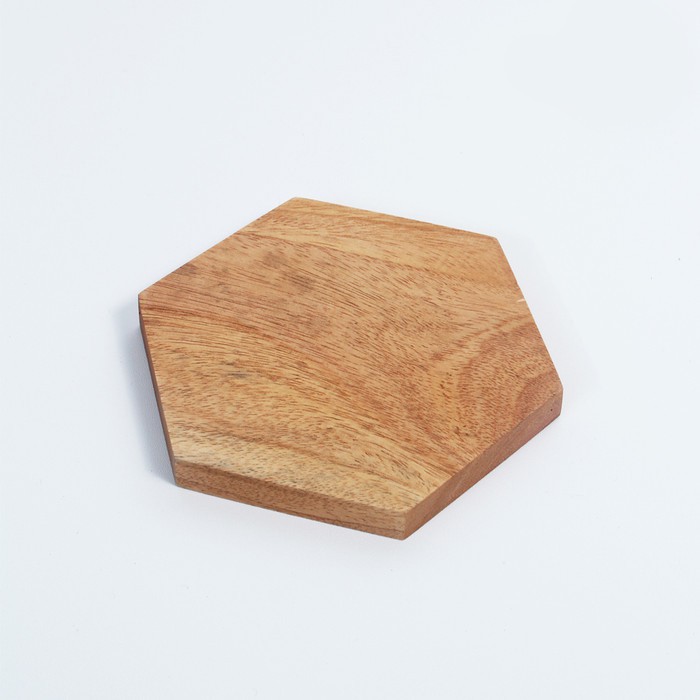 Tatakan Kayu Segi Enam / Tatakan Hexagon Kayu  / Tatakan Pot Kayu / Tatakan Pot Bunga Kayu / Tatakan