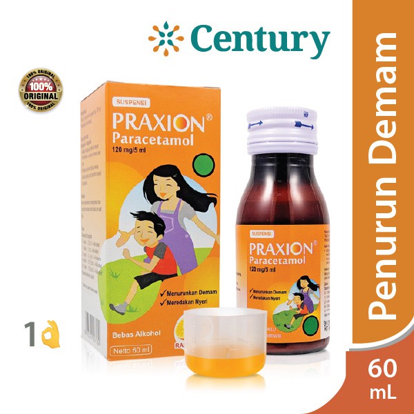 Praxion 60 ml Rasa Jeruk / Obat Penurun Panas Anak / Obat Deman Anak / Paracetamol