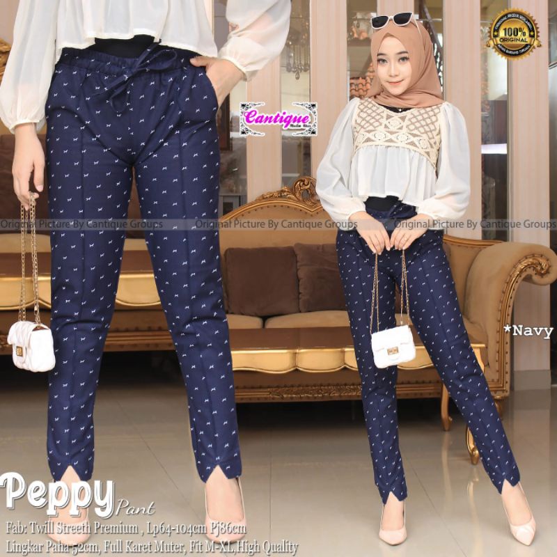 Peppy pant by Cantique / Celana bahan wanita strech rekomended