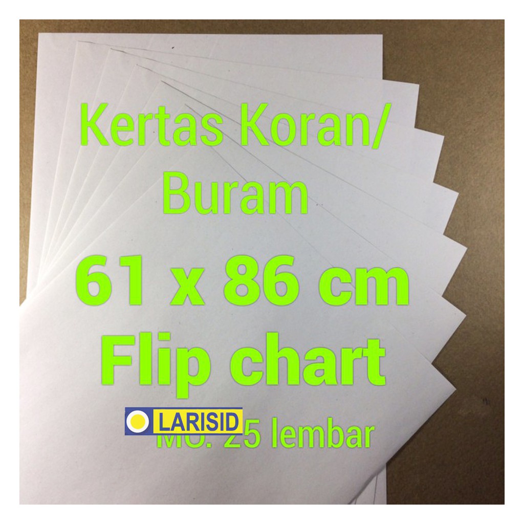

KERTAS FLIPCHART KORAN BURAM ABU - 61 X 86 CM - PAKET 25 LEMBAR - FLIP CHART - PRESENTASI