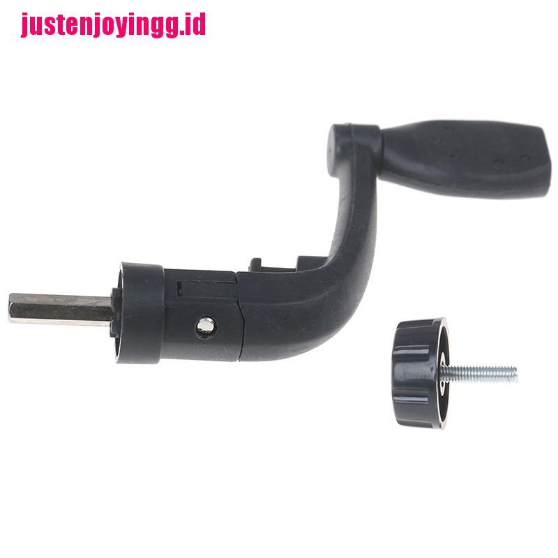 (justenjoyingg.id) Reel Pancing Bahan Plastik Warna Hitam Dengan Power Handle