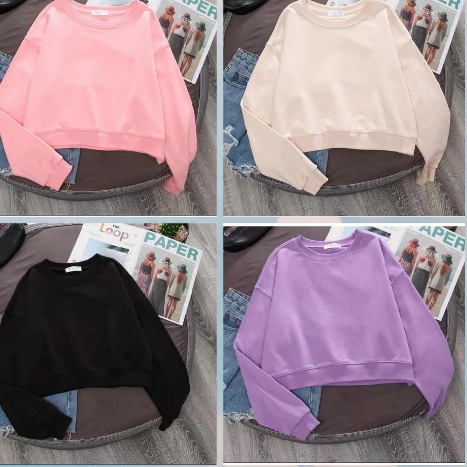 Keluaran Terbaru.. JAYA.Co Sweater KOREA Oversize Crop Jumbo XXL (LD 120cm)