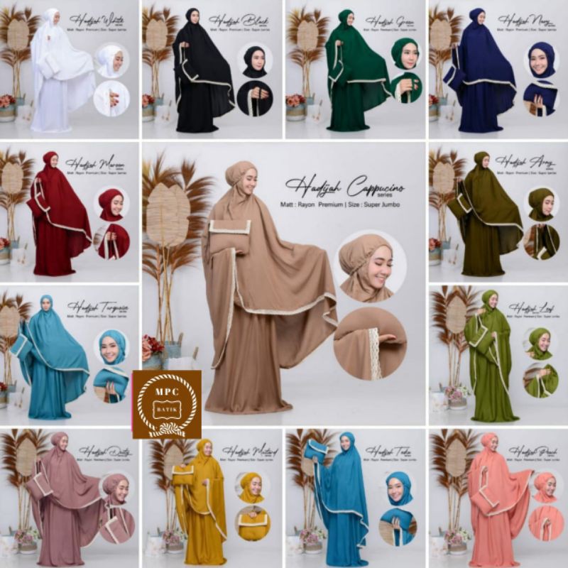 MUKENA DEWASA SUPER JUMBO RAYON PREMIUM//MUKENA HADIJAH SUPER JUMBO//ADEM NYAMAN