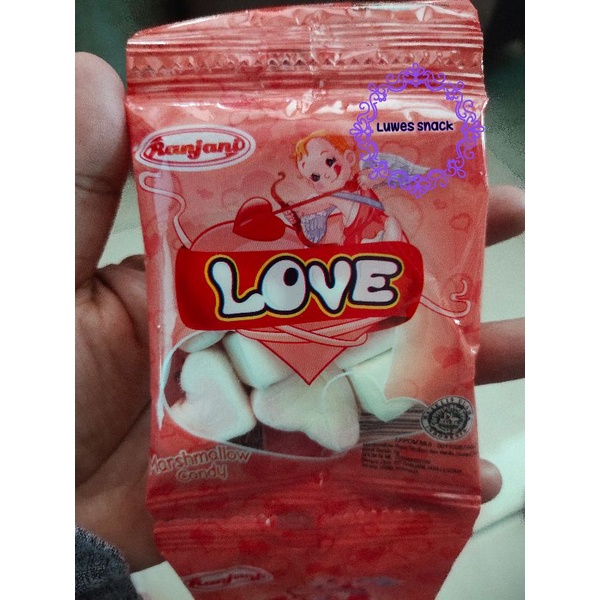 

Rinjani marshmallow candy Love isi 10pcs- -marsmellow-permen kekinian-jajanan