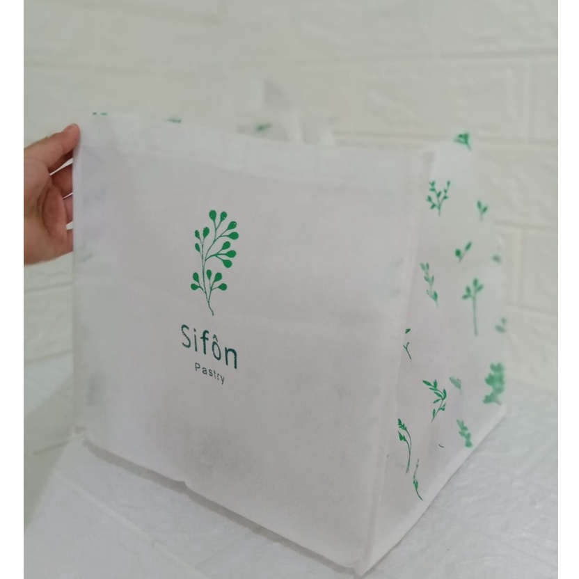 Tas Spundbond Untuk Kotak Nasi | Tas Custom Spundbond | Tas Hajatan | Tas Kotak Nasi | Tas Sablon Sp