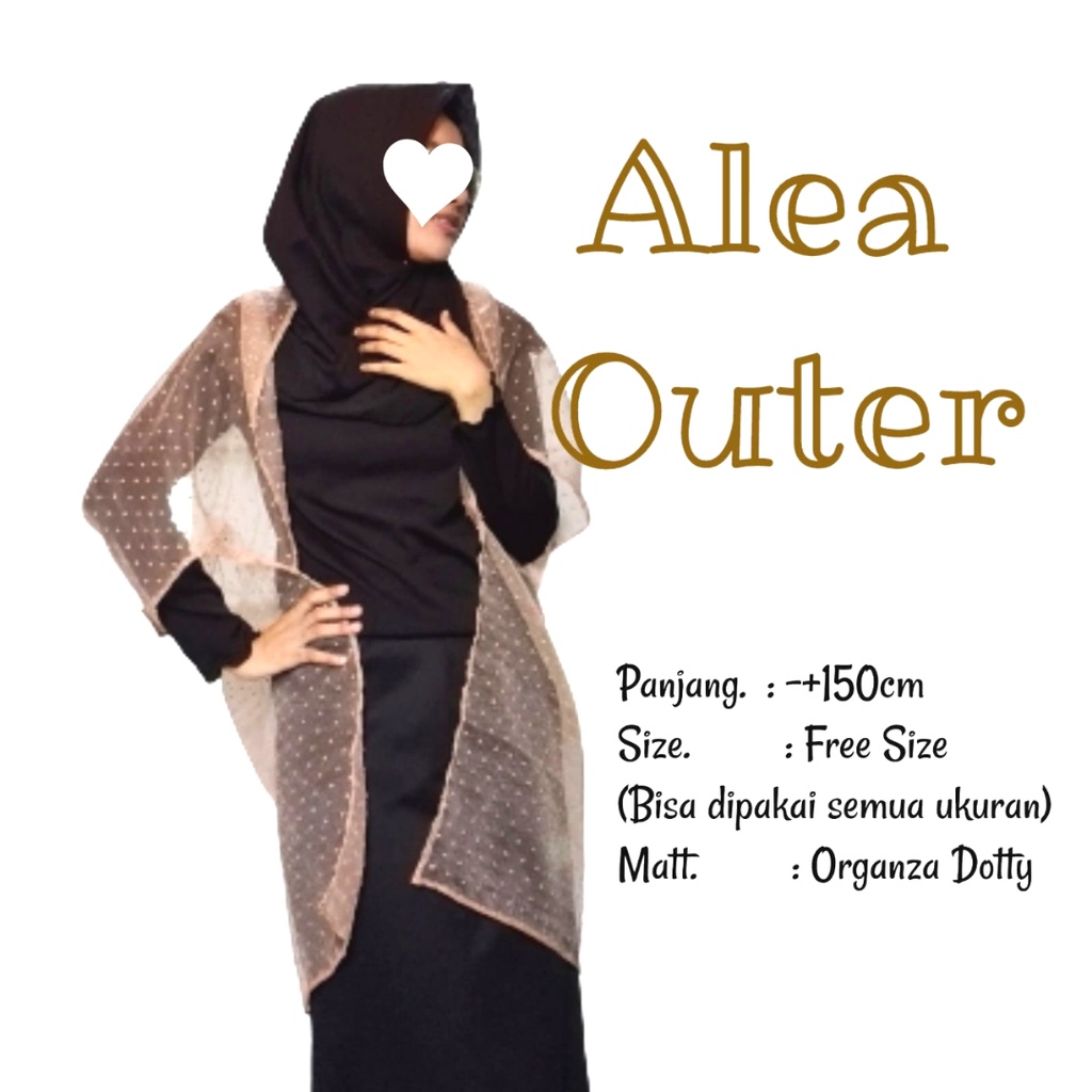 PROMO Outer Organza Tile Dot bulu rumbai Cardigan Muslimah OOTD tulle