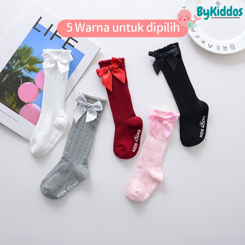 ByKiddos - Kaos Kaki Panjang Anak Bayi Cewek Anti Slip / Kaus Kaki Anak Bayi Perempuan / Baby Socks