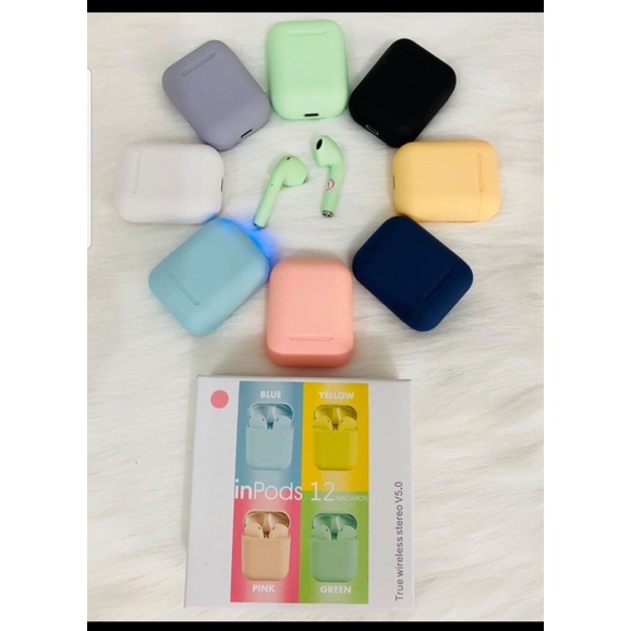 HANDSFREE BLUETOOTH INPODS i12 MACARON