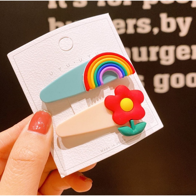 Jepit Rambut Korea Anak Perempuan Motif Tiptop Ice Cream Aksesoris Rambut Jepitan Wanita Lucu bahan import AK144