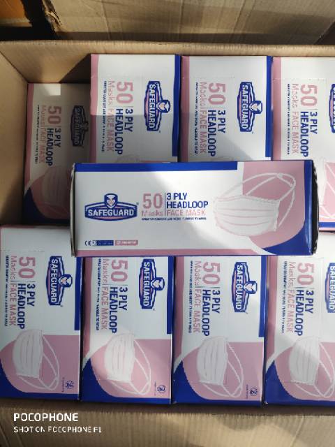 Masker hijab safeguard isi 50 per boxnya