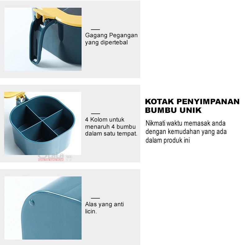 TEMPAT / KOTAK BUMBU 4SEKAT OLL-0357