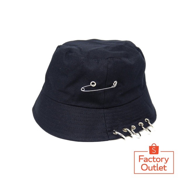 TERBARU PROMO Topi BUCKET hat kpop hitam RING ANTING. PERMIUM