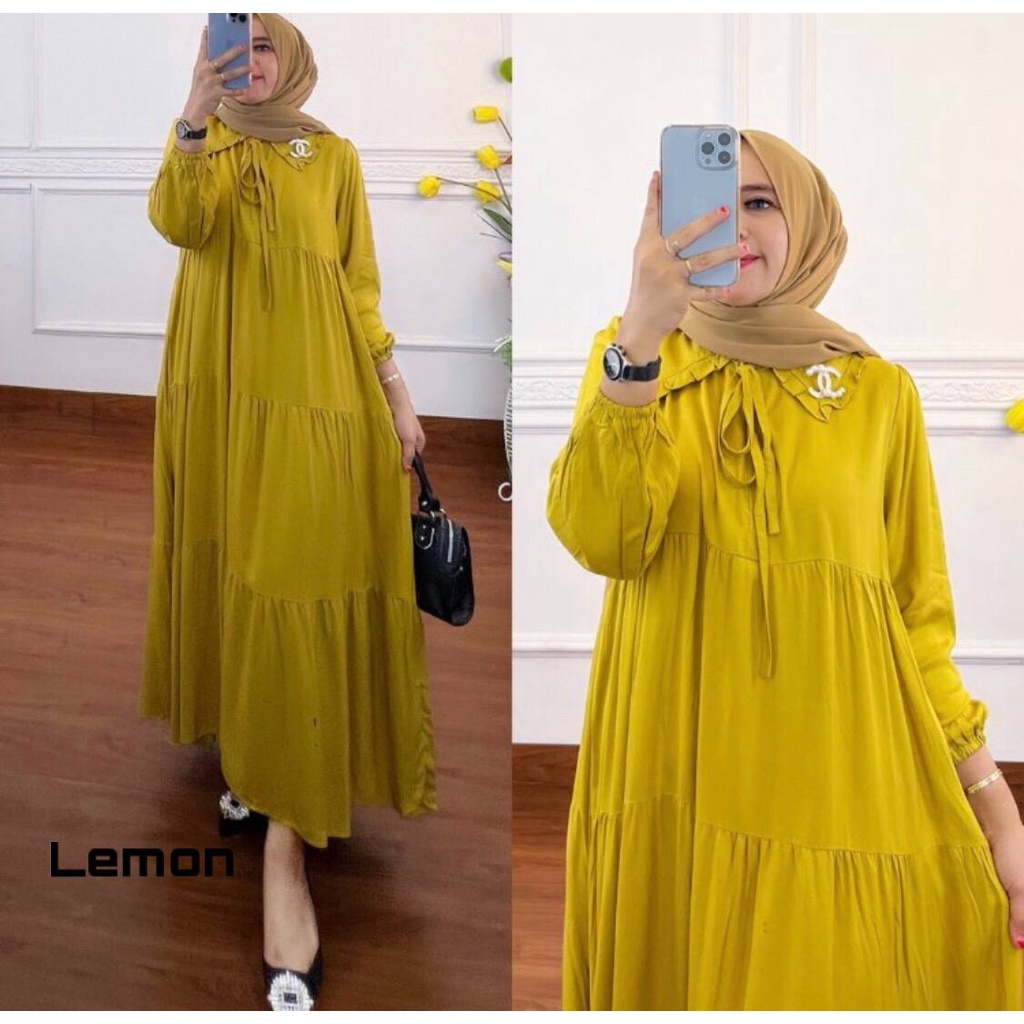 MARSYA MIDI DRESS VIRAL TERLARIS RAYON PREMIUM