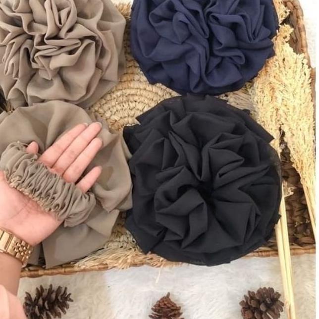 ☀ CEPOL HIJAB BROKOLI JUMBO / CEPOL HIJAB MAWAR / IKAT RAMBUT / SCRUNCHIE MAWAR JUMBO ►