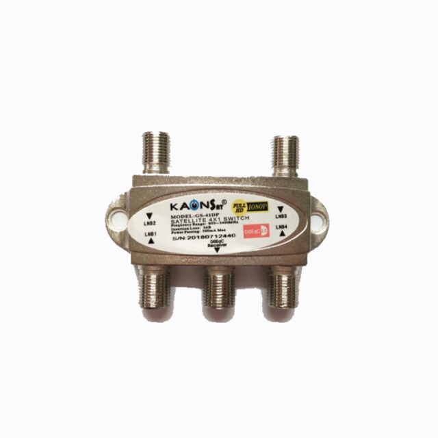 Kaonsat Parabola DiseqC Switch 4x1 (4 LNB/Satelit ke 1 Receiver)