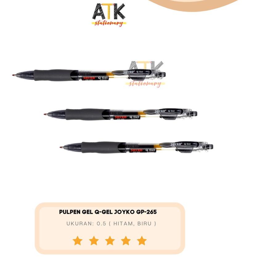 

HOT SALE|SQ16|Pulpen Joyko Gel Cetek Q Gel GP-265 0.5 Atk