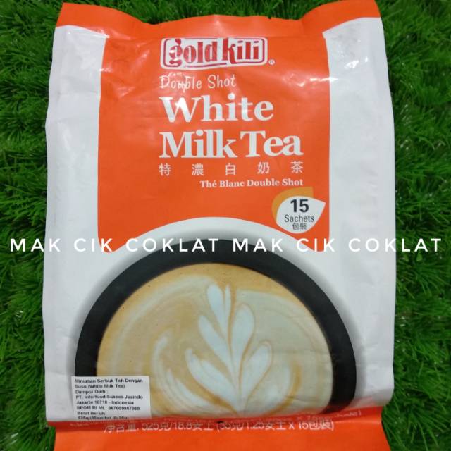 

Gold kili white milk tea 525 gram isi 15