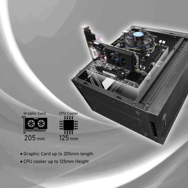 Vurrion KR 22 Casing Komputer M-ATX Include PSU 500 WATT