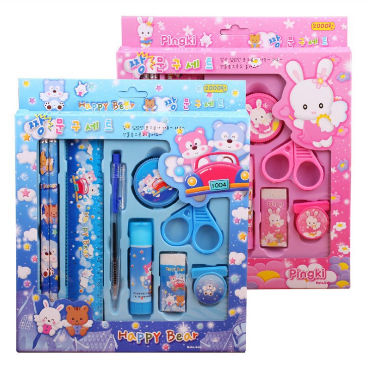 

2009 Pencil Set 9 In 1 Alat Tulis Sekolah Anak Lengkap