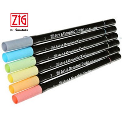 

ZIG KURETAKE ART & GRAPHIC TWIN 6 COLOUR SET TUT-80
