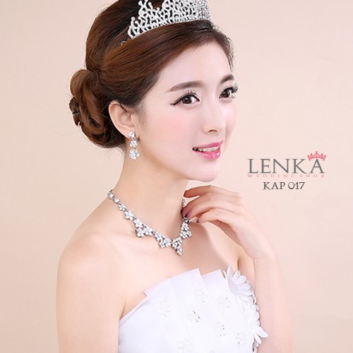 [PALING LARIS] WEDDING SET AKSES  ORIS PESTA PENGANTIN BRIDAL BUNGA SILVER KAP017