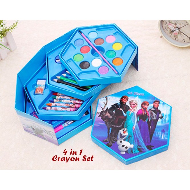 

me235 Set Crayon 4 in 1 isi 46pcs Frozen