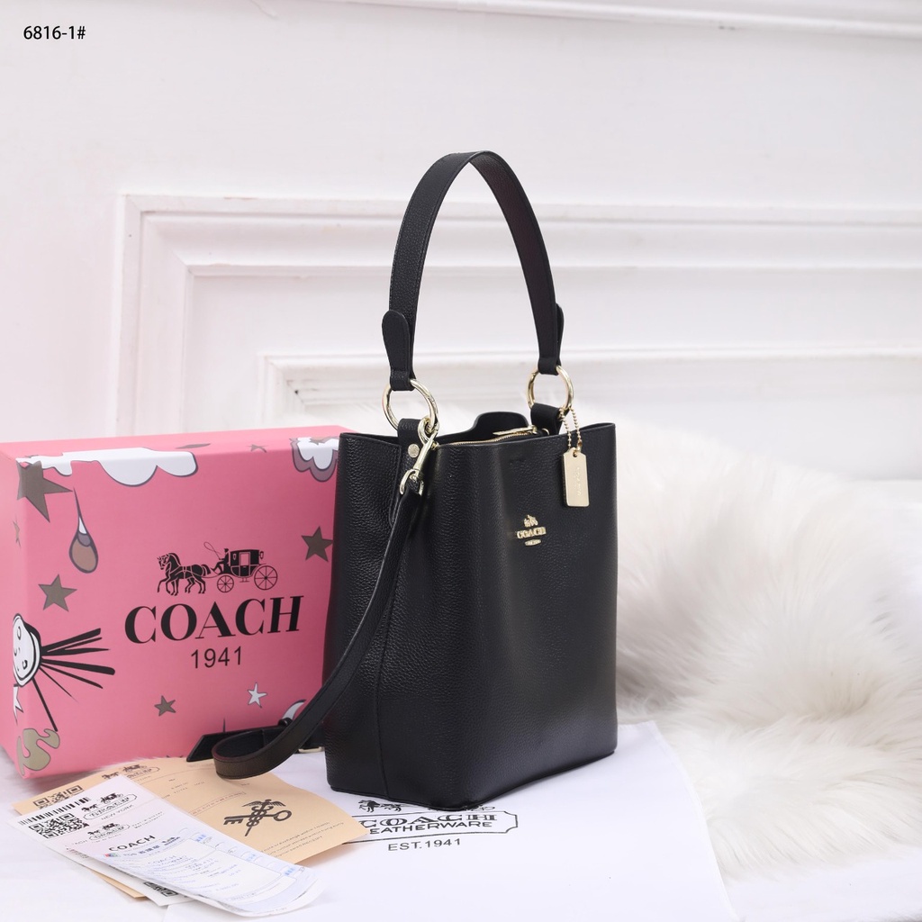 Coa Small Town Bucket Bag in Leather 6816-1