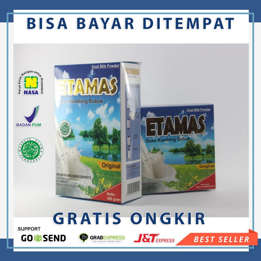 

Susu Kambing Etamas - 8 Sachet @25 gr - Susu Kambing Menyembuhkan Berbagai Macam Penyakit