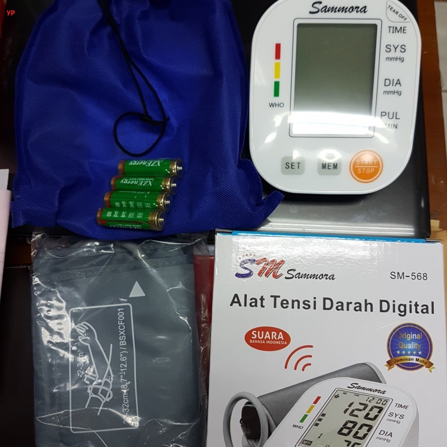 Sammora Tensi Digital - Tensimeter Lengan Sammora Fitur Suara SM 568 New Original