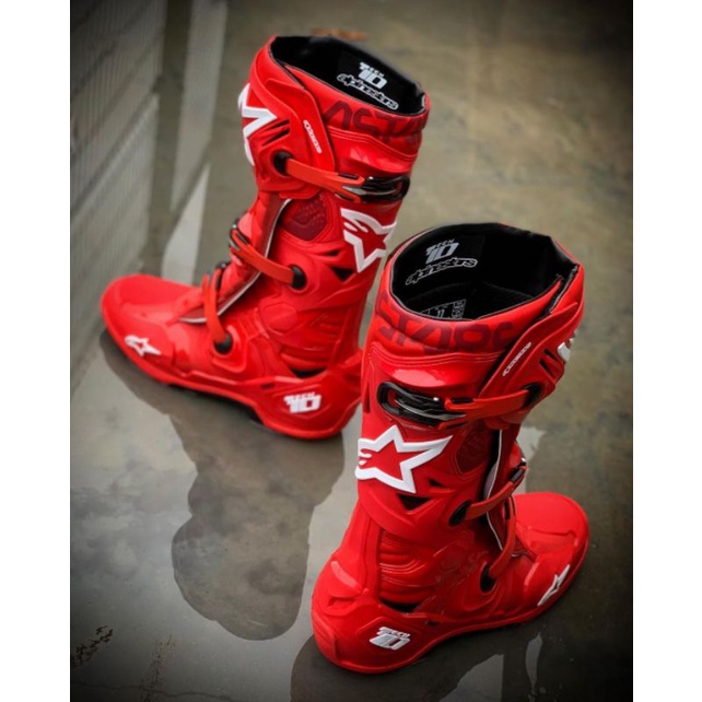 ALPINESTAR TECH10 RED SOLID BOOT