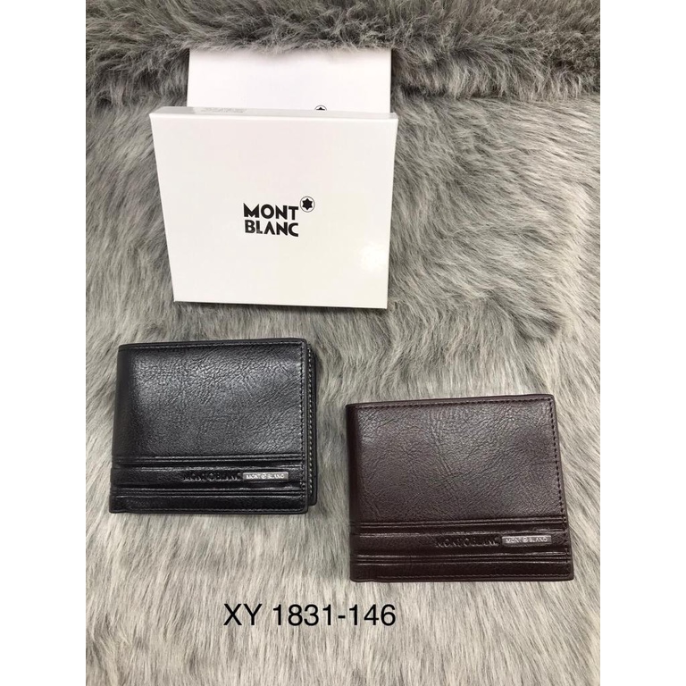 MURAH!! Dompet Kulit Pria Kulit Asli Original - Dompat laki laki MOUNTBLANC pendek Lipat 1825-92