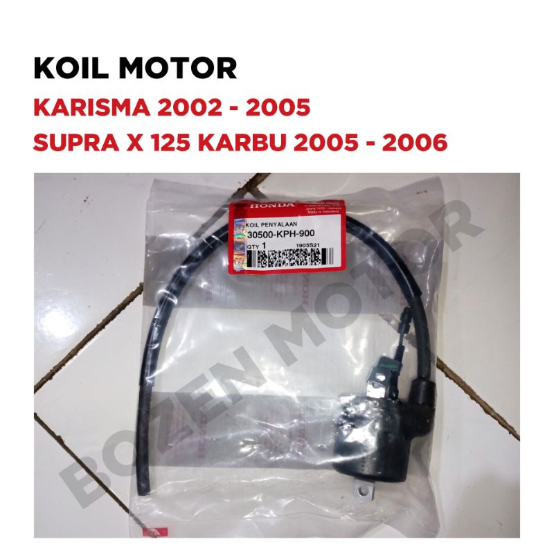 Koil Karisma - Supra X 125 Karbu / 2002 2003 2004 2005 2006 / Ori Honda AHM Kuil Coil Busi Original