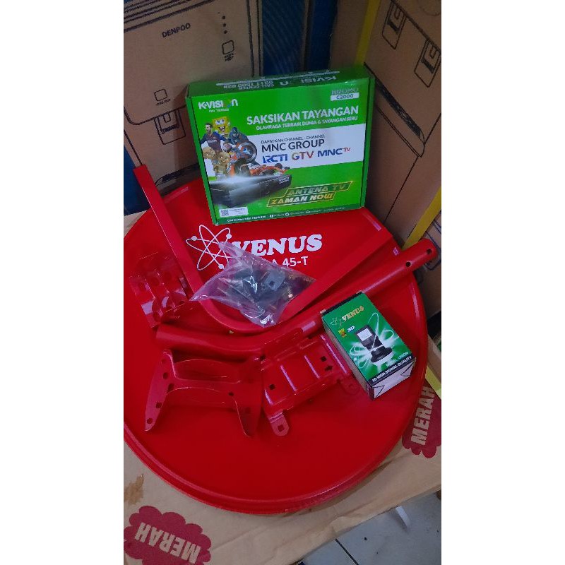 parabola mini venus 45cm + resiver k vision