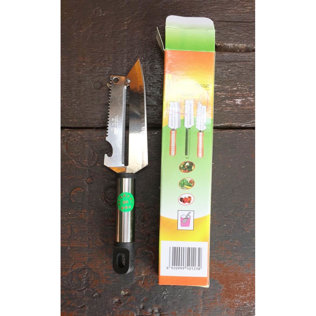 [Pisau 3in1] Pisau Dapur Stainless Serbaguna + Pisau Daging + Pembuka Tutup Botol 3in1