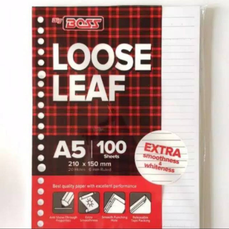 

Big Boss Loose Leaf A5 Garis [isi100 lembar]