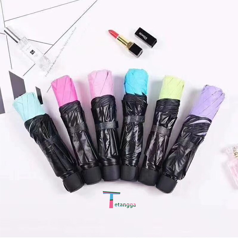 3D Payung Lipat Magic Umbrella / Dimensi Lapisan Hitam ANTI UV ( Gelombang )  AJ-14 Flowers Umbrella