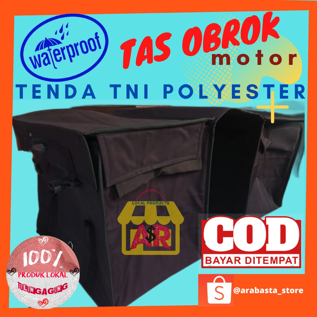 Tas Obrok TENDA POLYESTER  Obrok Tas motor Tas pos Side bag Tas obrok motor Tas motor waterprof