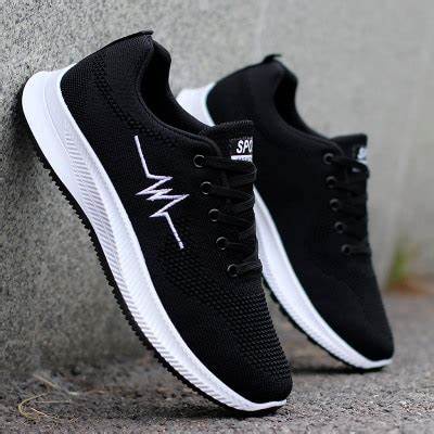 Sepatu Sneakers Pria Zig Zag / Sepatu pria sekolah Hitam COD