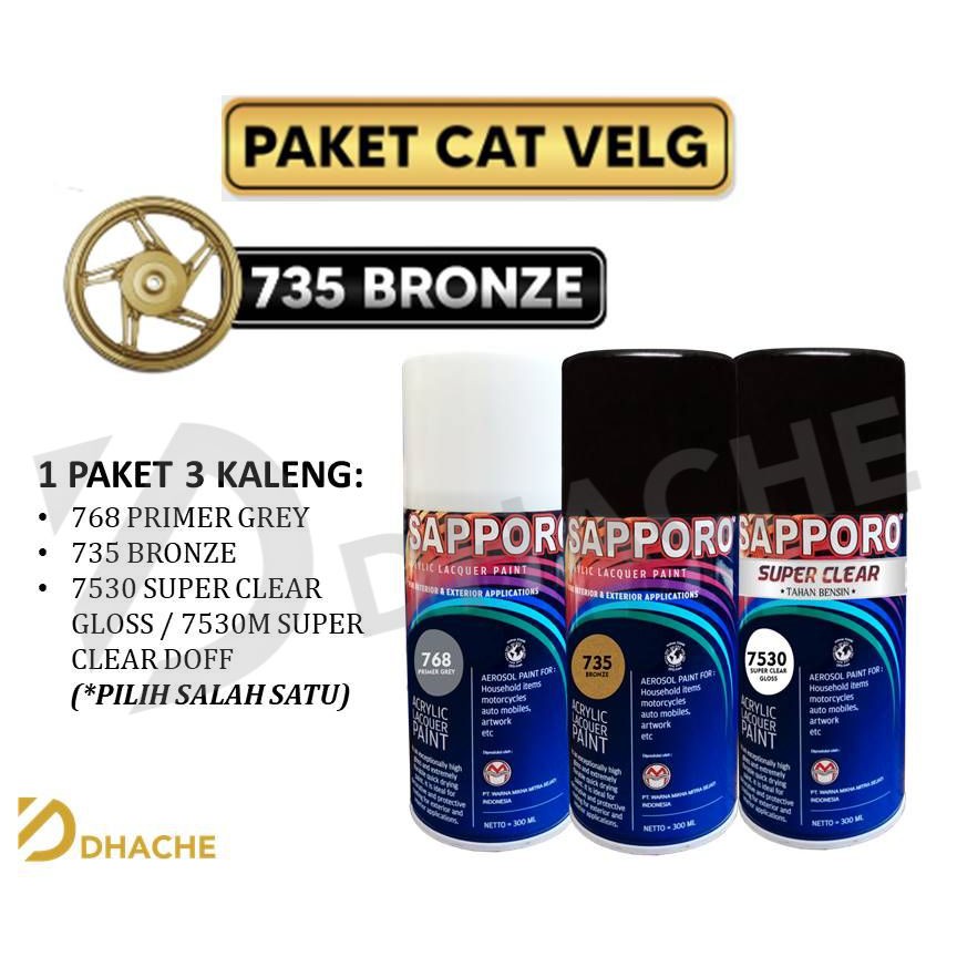 Paket Cat velg Bronze 735 / Sapporo Spray