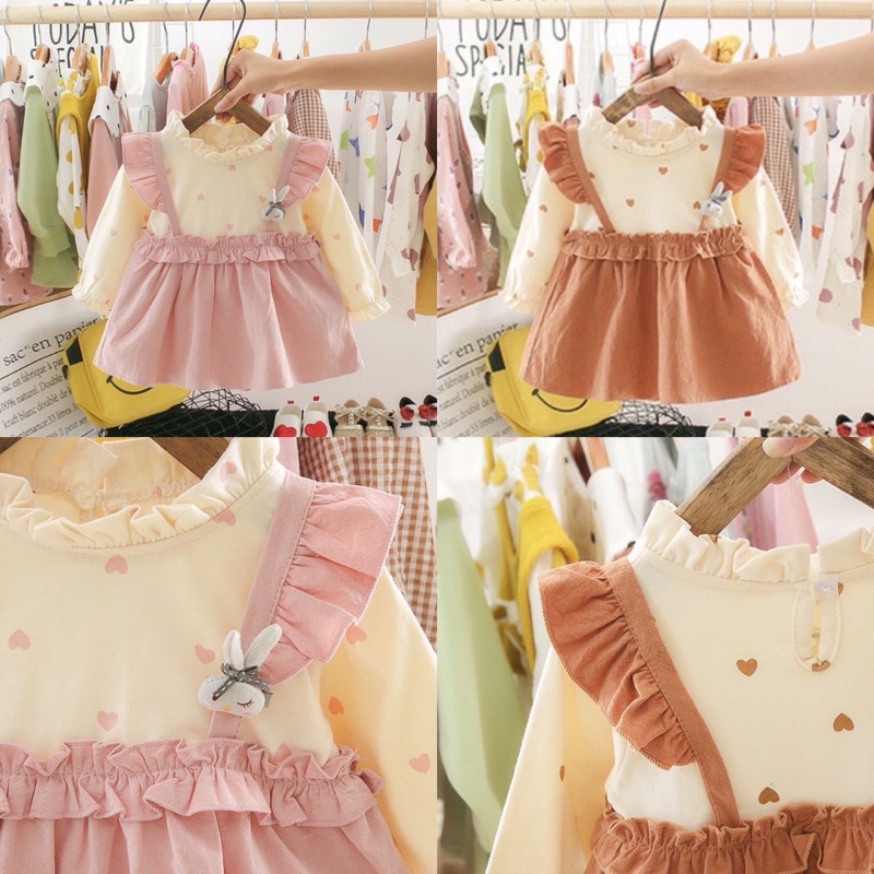 BARU! LIA001 - Dress Korea Bayi 0-3 Tahun Anak Perempuan Fashion Terlaris Baju Pesta Pergi Jalan