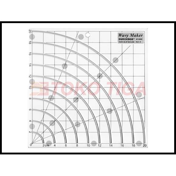 

Force | Quilting Ruler / Penggaris Pola Patchwork - Model Gelombang - Kt-8585