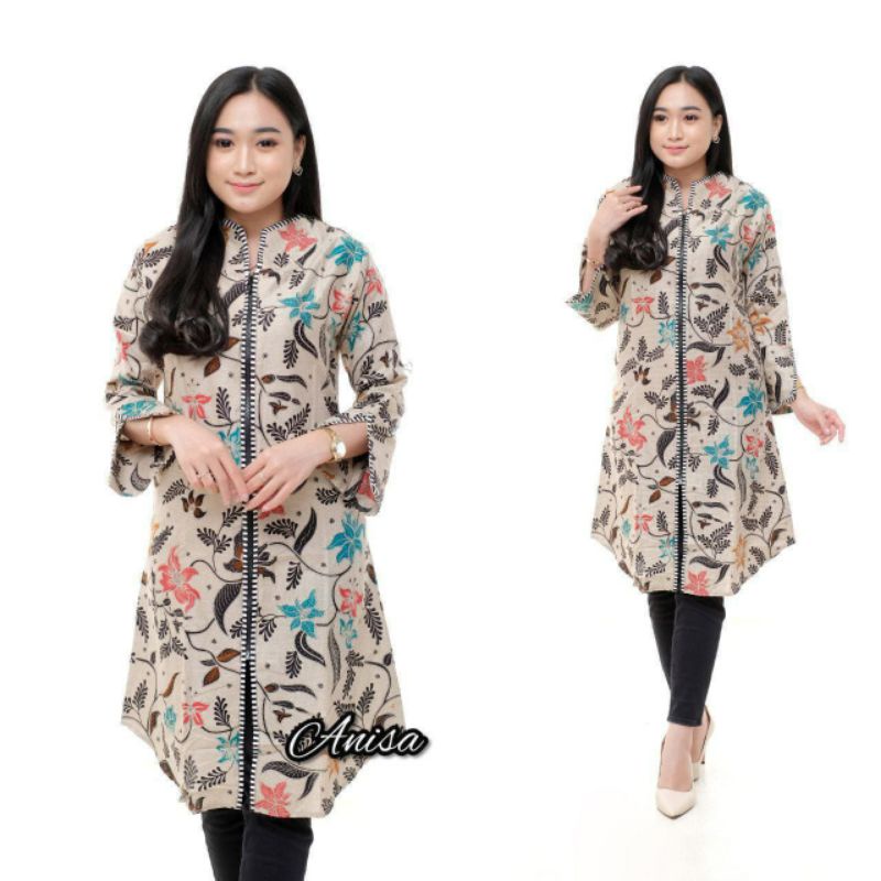 Terlaris SERUT GENES JELITA TUNIC NAVBOR YELBOR WHITBOR CREAMBOR TUNIK BATIK MODERN HRB030 DOLBI DOB