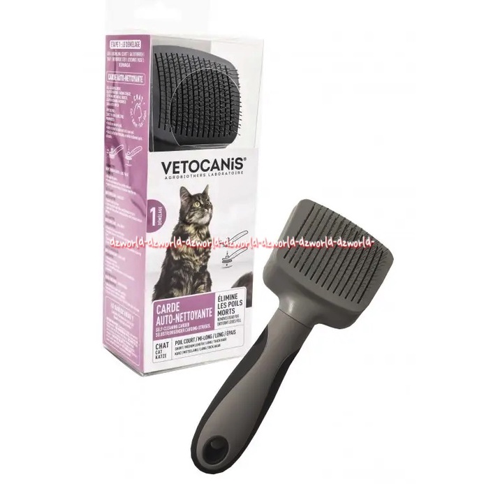 Vetocanis Carde Auto Nettoyante Elimine Les Sisir Lembut Bulu Kucing Anjing Hewan Peliharaan Vetocanys Hair Comb ForPets