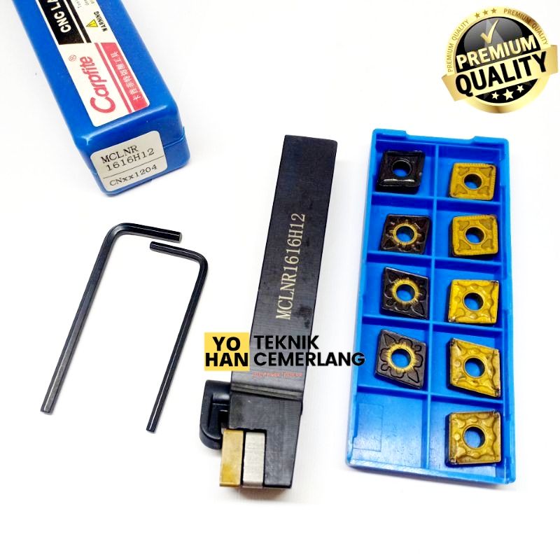 Holder Bubut Luar MCLNR Pahat Bubut Cnc MCLNR1616H12 Set Pisau Bubut CNMG12 bukan Carbide Alat Mesin