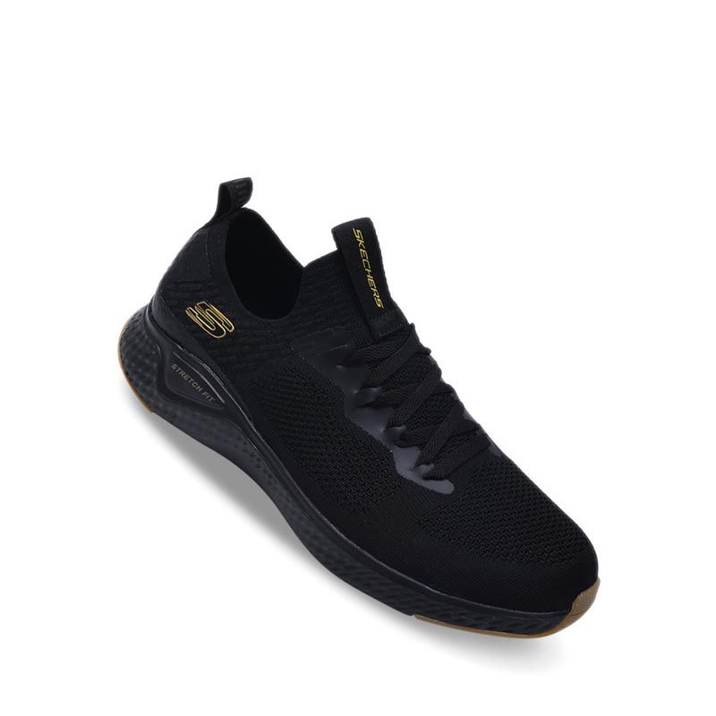 Skechers Solar Fuse Valedge Black Gold. Sepatu Pria Original 52757BKGD