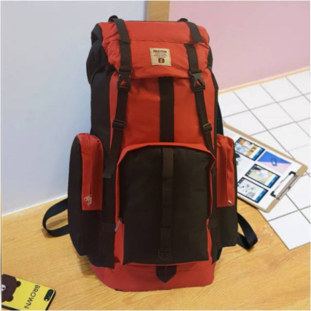 Tas Gunung Murah Tas Ransel 60L Tas Gunung Ransel Kapasitas Besar durable 60 L merah 1474