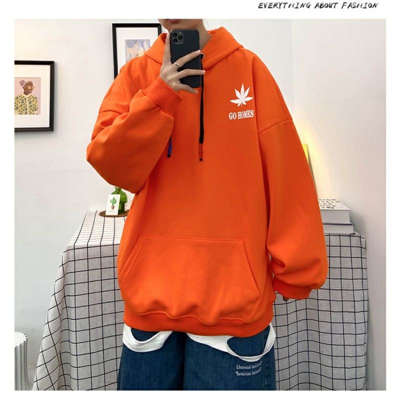 Hoodie GO HOMES Korean Style (S - 6XL) Jaket Jumper Harajuku Street Style BIGSIZE JUMBO OVERSIZE Urban Style Unisex Orange Green Hijau Botol Putih Hitam Jaketin aja Fleece Premium XXL XXXXL 3XL 4XL 5XL