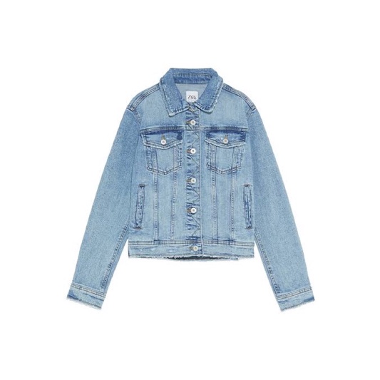 ZARA RIPPED DENIM JACKET