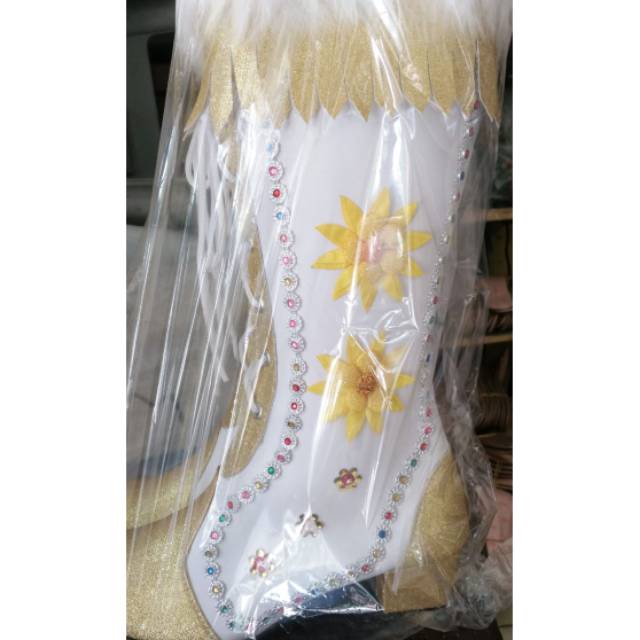 Sepatu mayoret putih gold